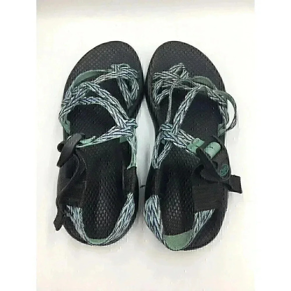 Womens CHACO ZX2 Classic Sz 7 Angular Teal Green Outdoor Strap Sandals Toe Loop - Picture 5 of 7